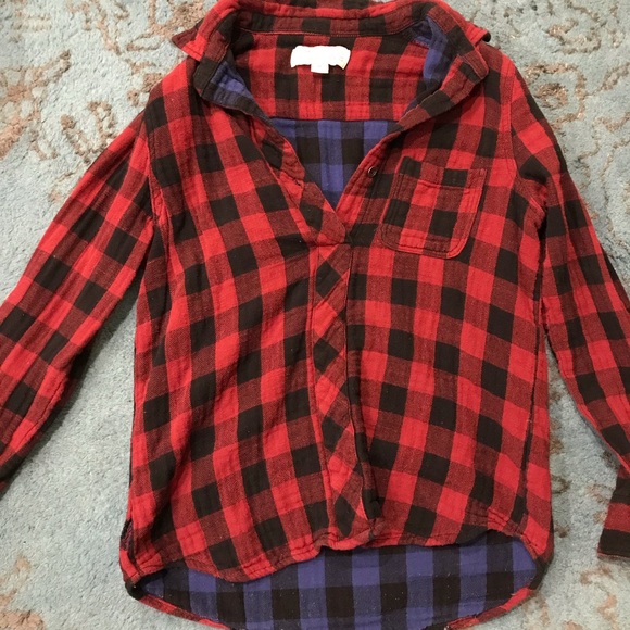 VINTAGE HAVANA PLAID FLANNEL BUTTON-UP - Picture 3 of 4
